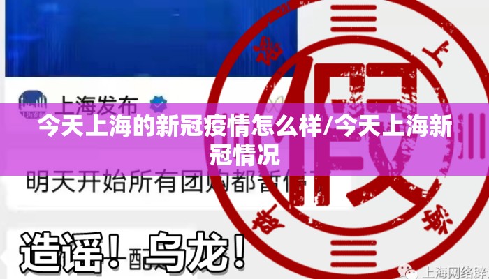 今天上海的新冠疫情怎么样/今天上海新冠情况
