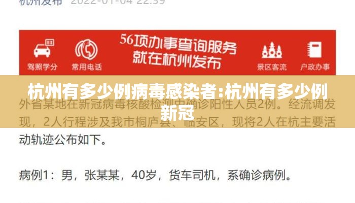杭州有多少例病毒感染者:杭州有多少例新冠