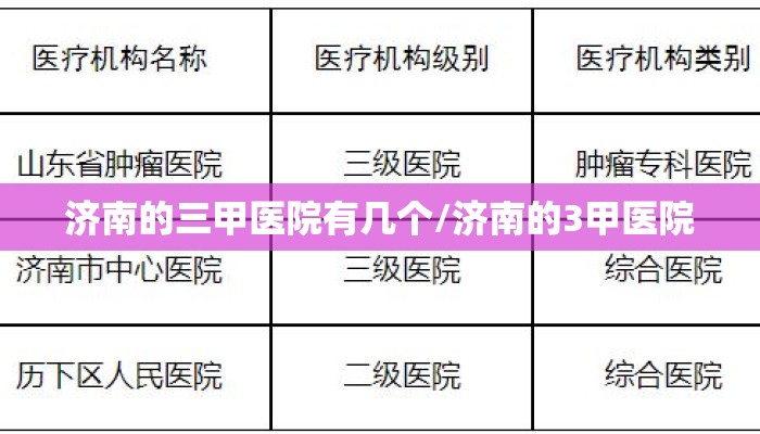 济南的三甲医院有几个/济南的3甲医院