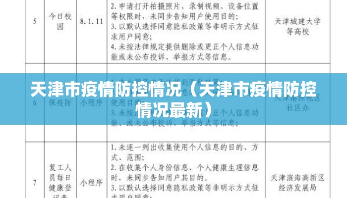 天津市疫情防控情况（天津市疫情防控情况最新）