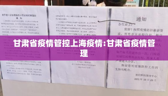 甘肃省疫情管控上海疫情:甘肃省疫情管理