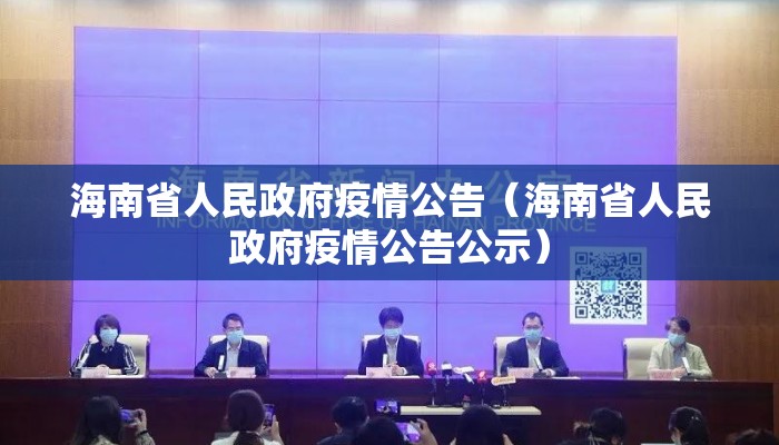 海南省人民政府疫情公告（海南省人民政府疫情公告公示）