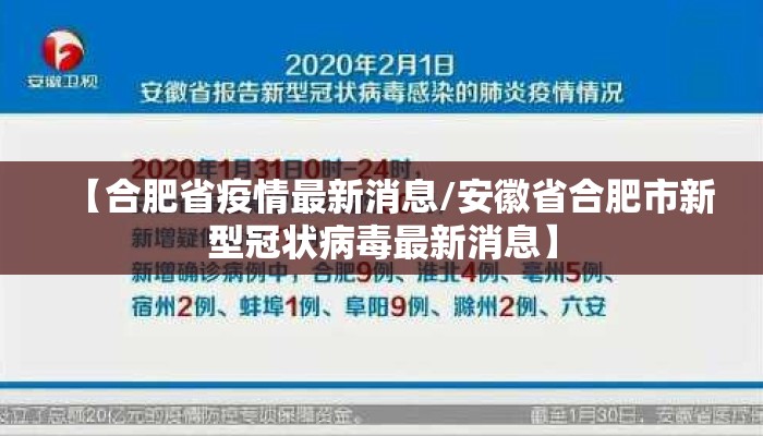 【合肥省疫情最新消息/安徽省合肥市新型冠状病毒最新消息】