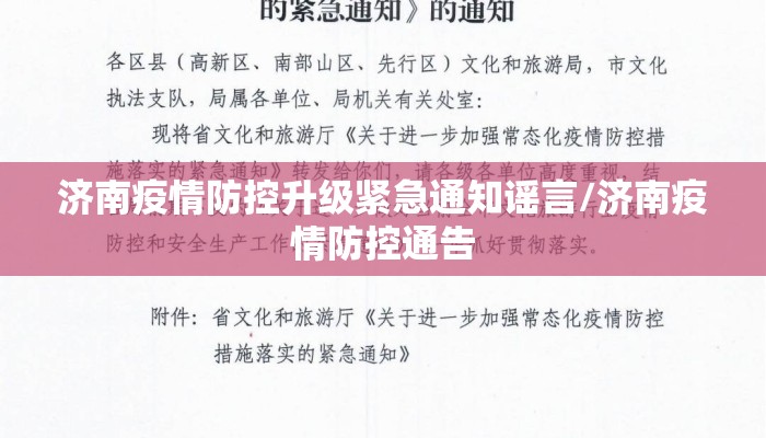 济南疫情防控升级紧急通知谣言/济南疫情防控通告