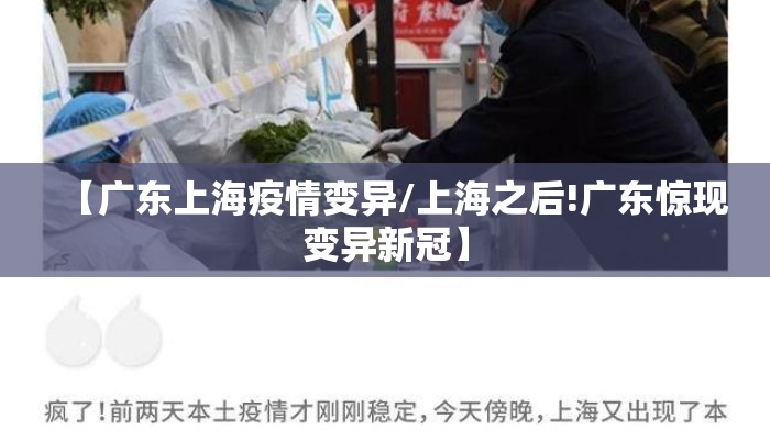 【广东上海疫情变异/上海之后!广东惊现变异新冠】