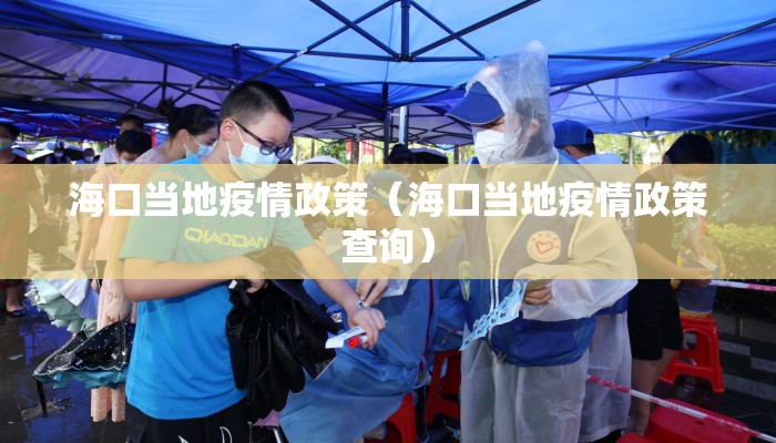 海口当地疫情政策（海口当地疫情政策查询）