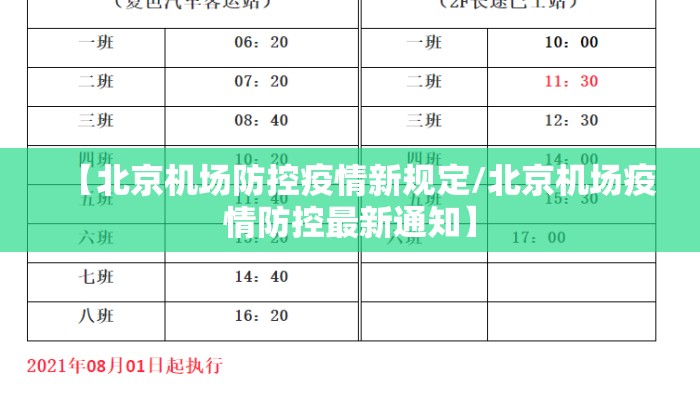 【北京机场防控疫情新规定/北京机场疫情防控最新通知】