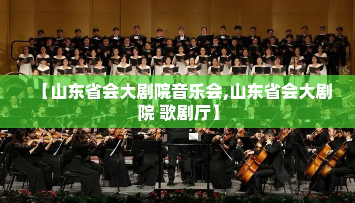 【山东省会大剧院音乐会,山东省会大剧院 歌剧厅】