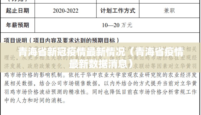 青海省新冠疫情最新情况(青海省疫情最新数据消息) 青海省新冠疫情最新情况(青海省疫情最新数据消息)