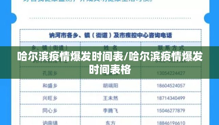 哈尔滨疫情爆发时间表/哈尔滨疫情爆发时间表格