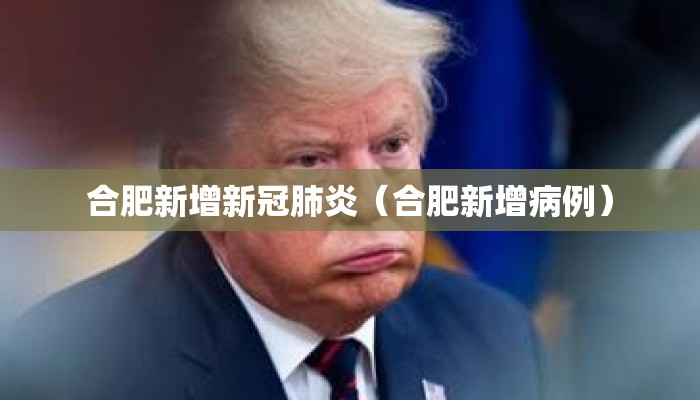 合肥新增新冠肺炎（合肥新增病例）