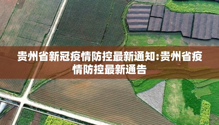 贵州省新冠疫情防控最新通知:贵州省疫情防控最新通告