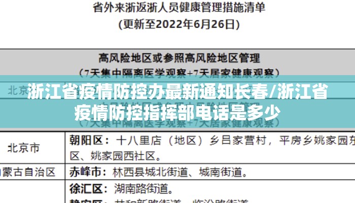浙江省疫情防控办最新通知长春/浙江省疫情防控指挥部电话是多少
