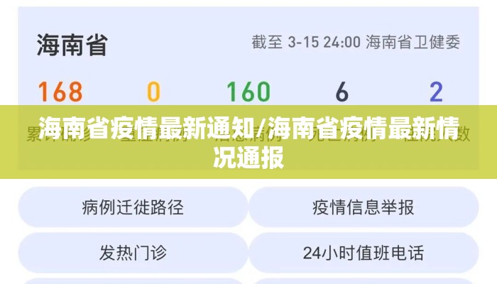海南省疫情最新通知/海南省疫情最新情况通报