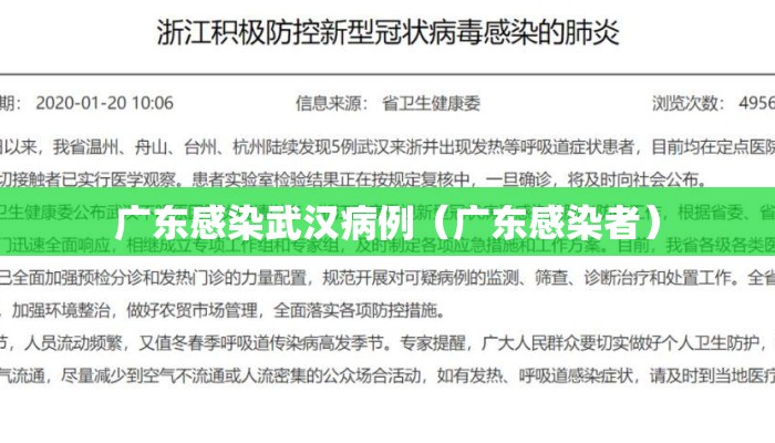 广东感染武汉病例（广东感染者）