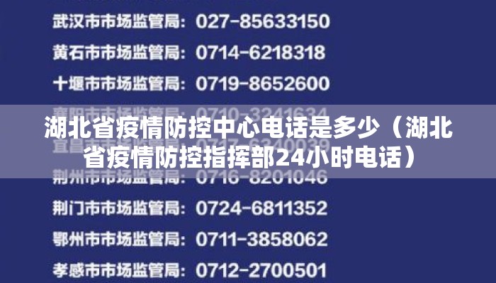 湖北省疫情防控中心电话是多少（湖北省疫情防控指挥部24小时电话）