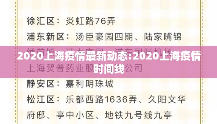 2020上海疫情最新动态:2020上海疫情时间线