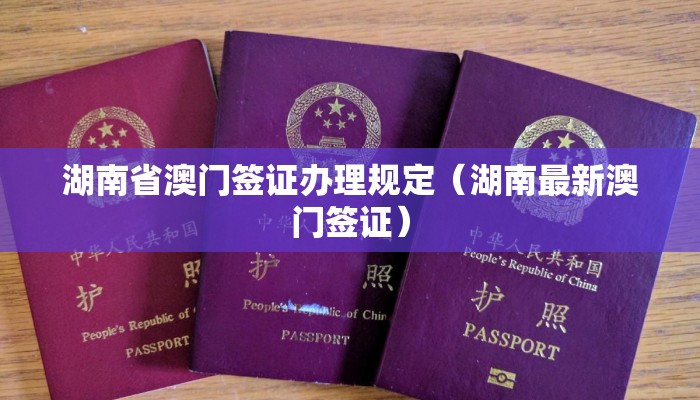 湖南省澳门签证办理规定（湖南最新澳门签证）
