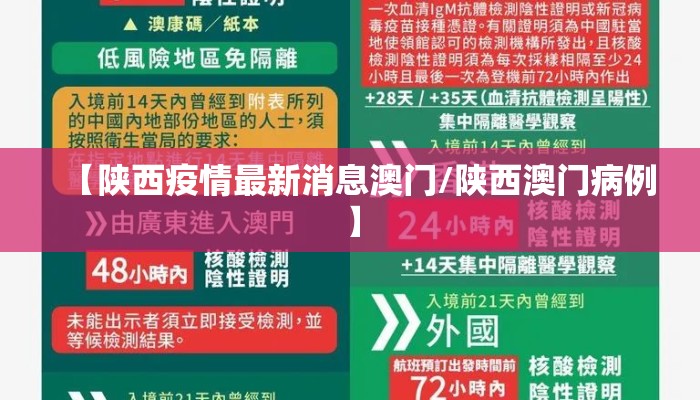 【陕西疫情最新消息澳门/陕西澳门病例】
