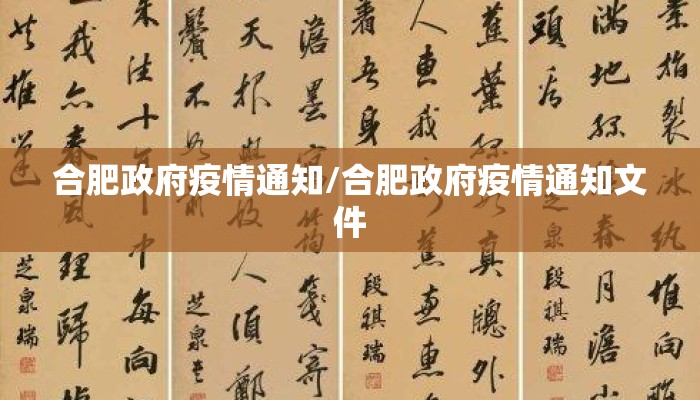 合肥政府疫情通知/合肥政府疫情通知文件