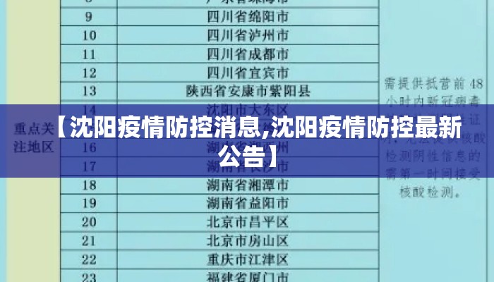 【沈阳疫情防控消息,沈阳疫情防控最新公告】