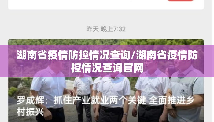 湖南省疫情防控情况查询/湖南省疫情防控情况查询官网