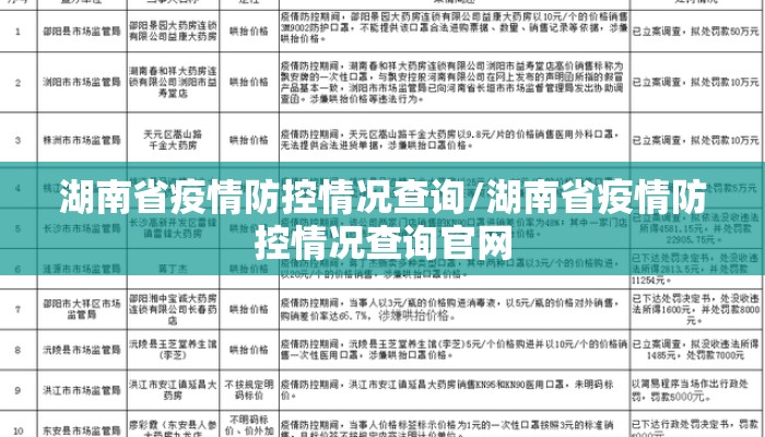 湖南省疫情防控情况查询/湖南省疫情防控情况查询官网