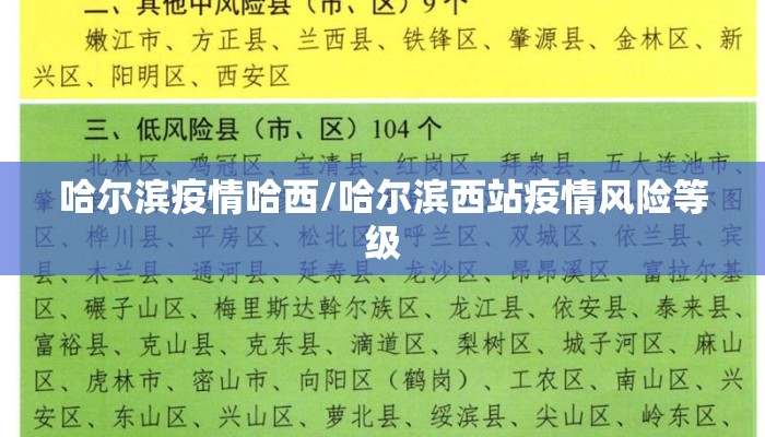 哈尔滨疫情哈西/哈尔滨西站疫情风险等级