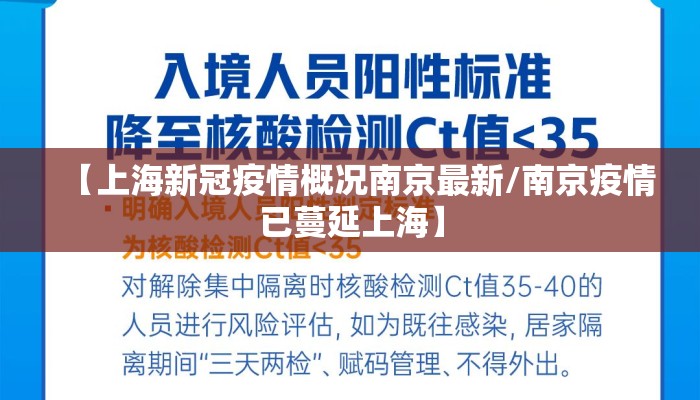 【上海新冠疫情概况南京最新/南京疫情已蔓延上海】