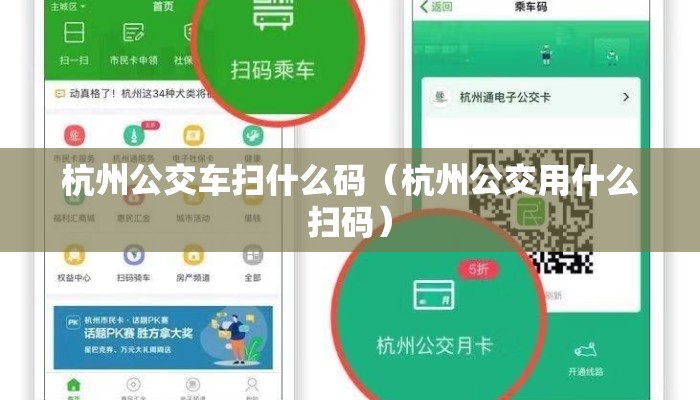 杭州公交车扫什么码（杭州公交用什么扫码）