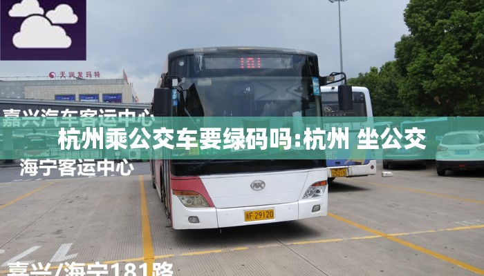 杭州乘公交车要绿码吗:杭州 坐公交