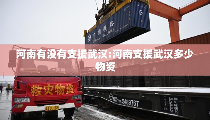 河南有没有支援武汉:河南支援武汉多少物资
