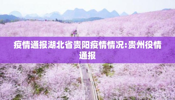 疫情通报湖北省贵阳疫情情况:贵州役情通报