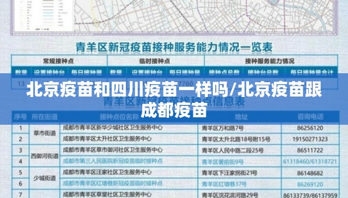 北京疫苗和四川疫苗一样吗/北京疫苗跟成都疫苗