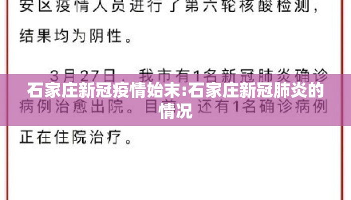 石家庄新冠疫情始末:石家庄新冠肺炎的情况