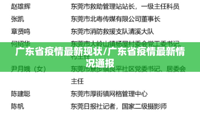 广东省疫情最新现状/广东省疫情最新情况通报