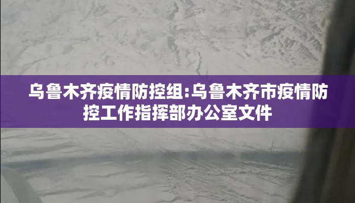 乌鲁木齐疫情防控组:乌鲁木齐市疫情防控工作指挥部办公室文件 乌鲁木齐疫情防控组:乌鲁木齐市疫情防控工作指挥部办公室文件
