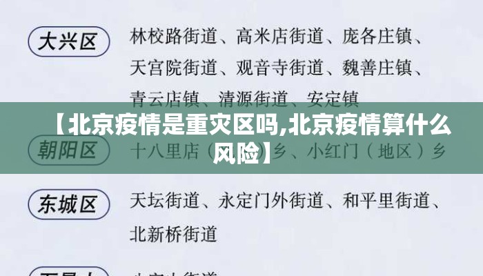 【北京疫情是重灾区吗,北京疫情算什么风险】