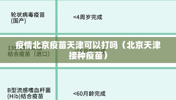 疫情北京疫苗天津可以打吗（北京天津接种疫苗）