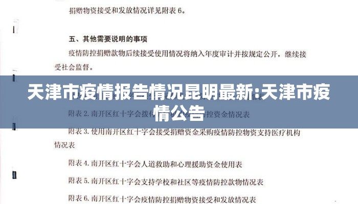 天津市疫情报告情况昆明最新:天津市疫情公告