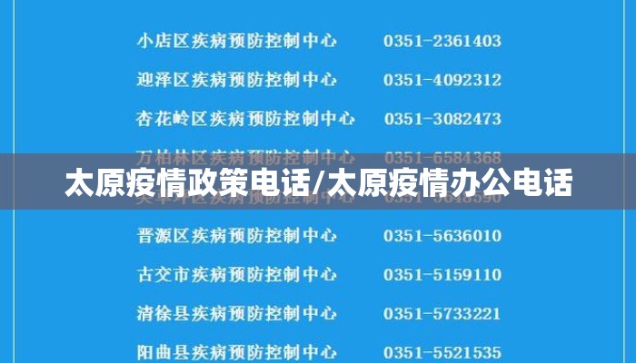 太原疫情政策电话/太原疫情办公电话