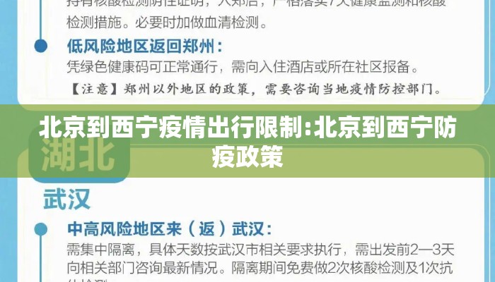 北京到西宁疫情出行限制:北京到西宁防疫政策