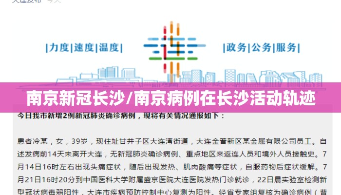 南京新冠长沙/南京病例在长沙活动轨迹