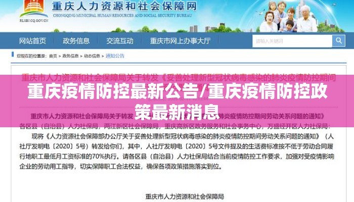 重庆疫情防控最新公告/重庆疫情防控政策最新消息