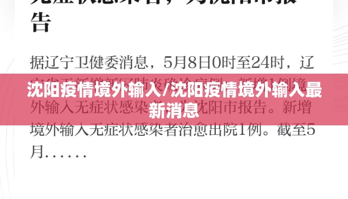 沈阳疫情境外输入/沈阳疫情境外输入最新消息