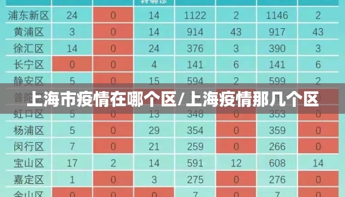 上海市疫情在哪个区/上海疫情那几个区