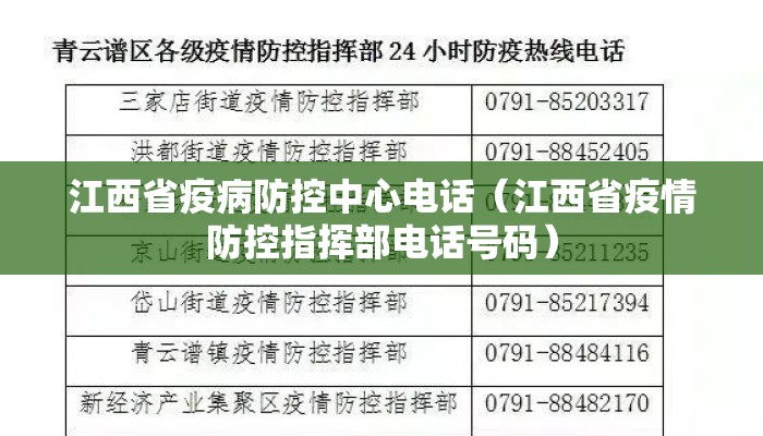 江西省疫病防控中心电话（江西省疫情防控指挥部电话号码）