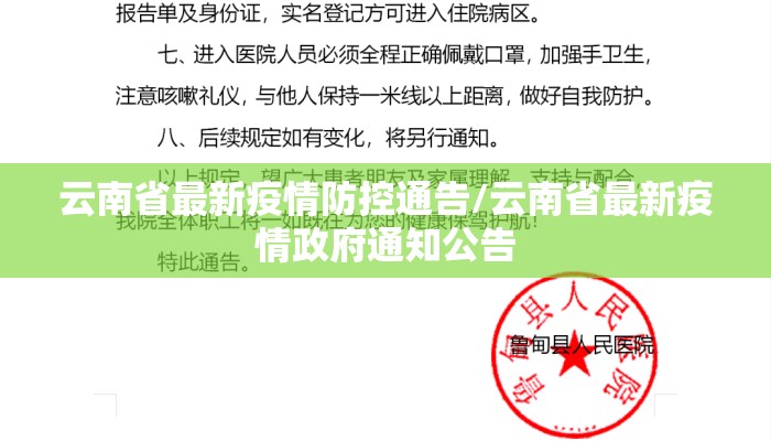 云南省最新疫情防控通告/云南省最新疫情政府通知公告