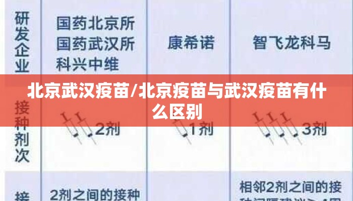 北京武汉疫苗/北京疫苗与武汉疫苗有什么区别
