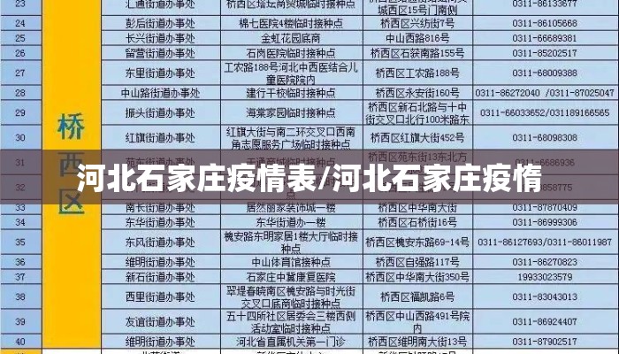 河北石家庄疫情表/河北石家庄疫惰